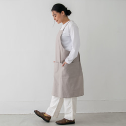 クールなワンショルダーエプロン (モカベージュ) エプロン Sewingroom