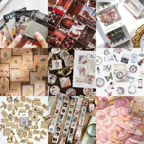 コラージュ・アルバム素材☆コラージュ50点セット