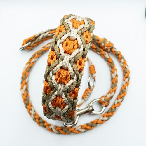 パラコード首輪 デザインNo.16中型犬・大型犬首輪 リード・首輪