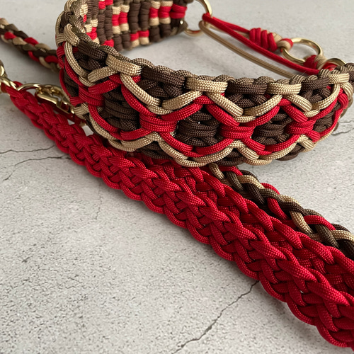 パラコード首輪 デザインNo.16中型犬・大型犬首輪 リード・首輪