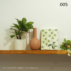 005 花と蝶（緑） インテリア 植物アートパネル【クリックポスト対応可：可/1通2点まで】アメリカヅタ 4枚目の画像