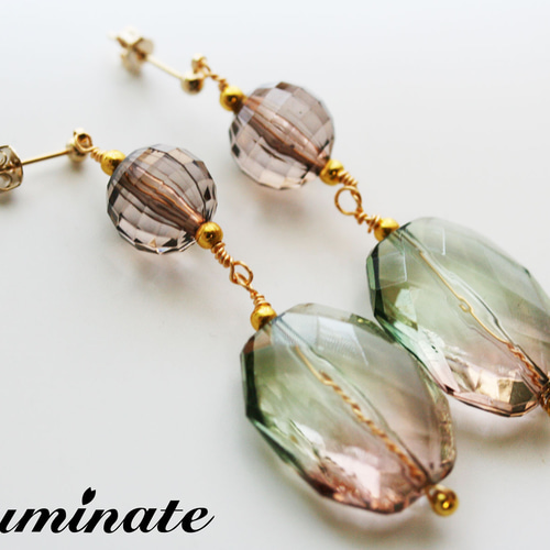 手染めビーズ*020 日本庭園 ピアス（スタッド・一粒） 桜庭 佑実 通販