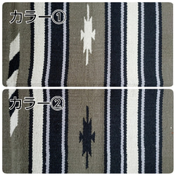 奧爾特加圖案地毯面料 充足的存儲空間 ♪ 大尺寸 垂直手提袋，帶皮革手柄 灰色和黑色可供選擇 第2張的照片