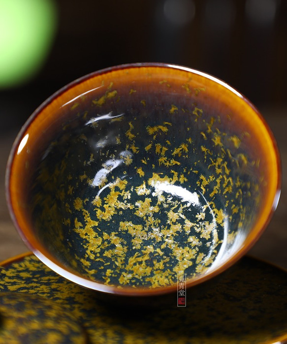 結晶釉蓋碗　ティーカップ　陶芸作品　コレクション　贈り物 8枚目の画像