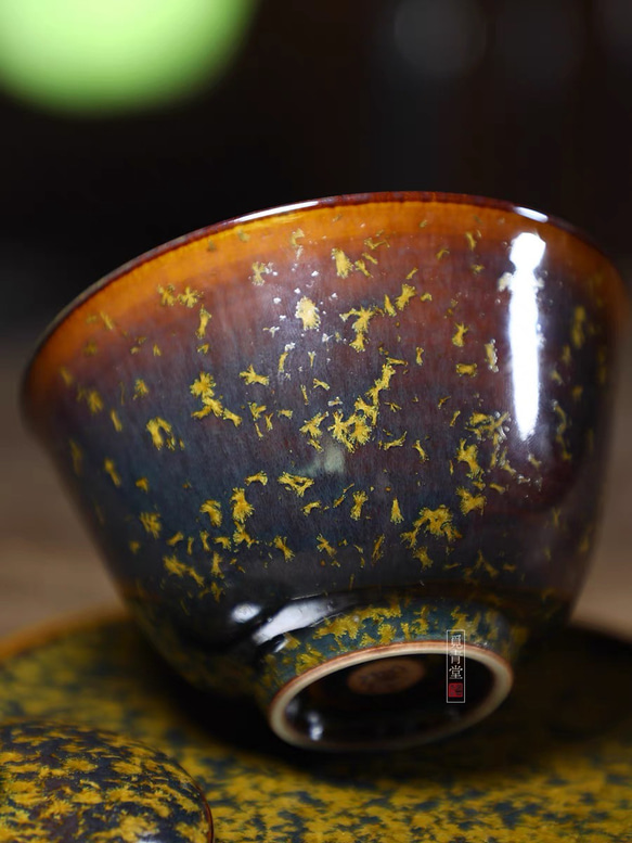 結晶釉蓋碗　ティーカップ　陶芸作品　コレクション　贈り物 3枚目の画像