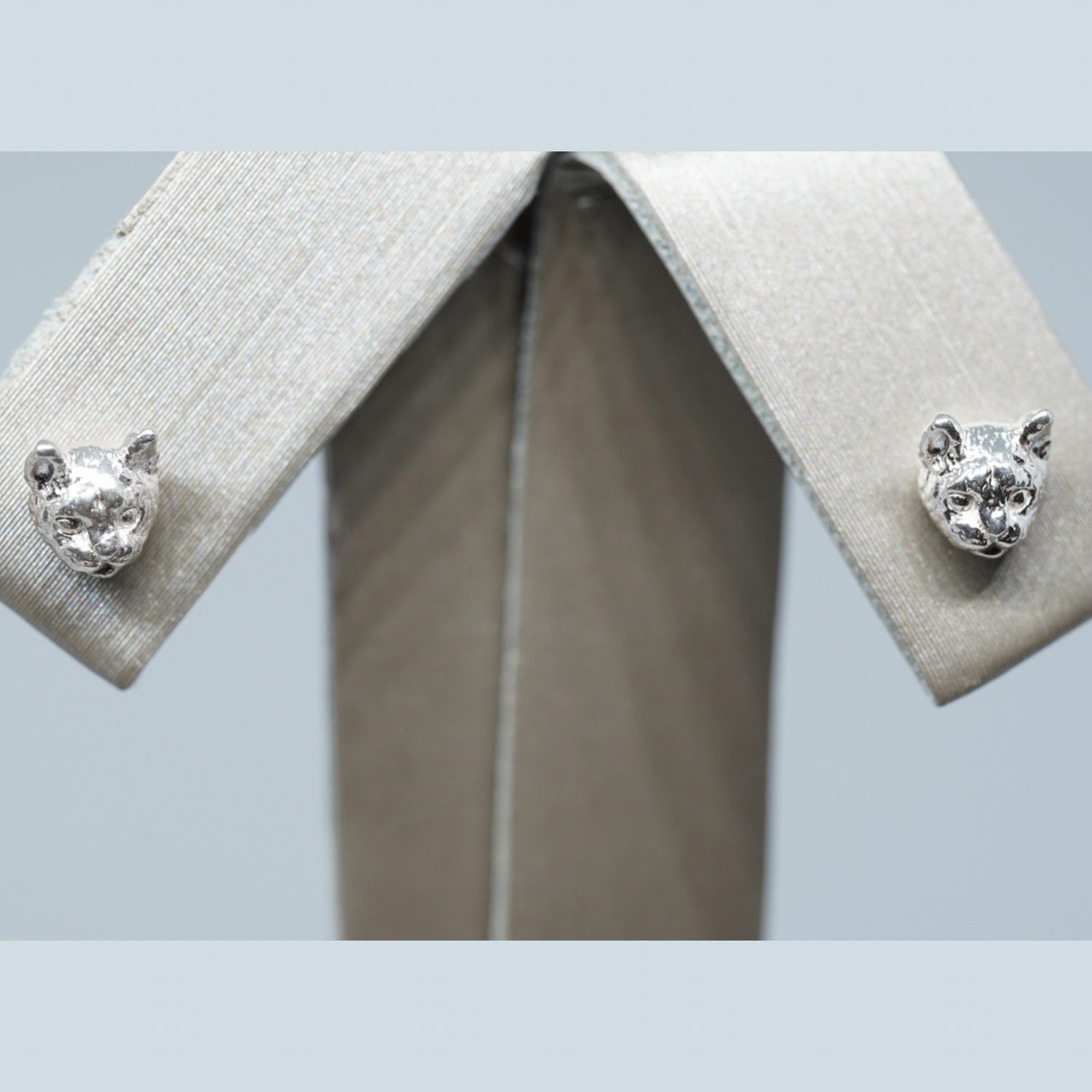 猫の顔　ペアピアス　SILVER925