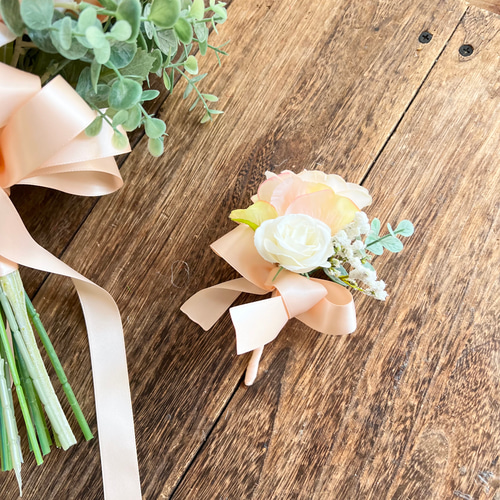 サーモンピンク×オレンジクラッチブーケ☆ブートニア サーモンピンク×オレンジクラッチブーケ☆ブートニア その他