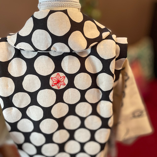 3歳七五三高級ちりめん着物&ふんわりドット被布セット 着物 WA.TSUKI