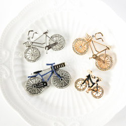 『キラキラな自転車のブローチ・シルバー』 11枚目の画像