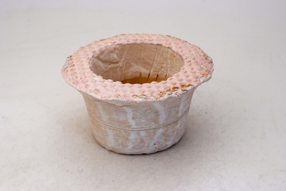 陶器製（2号ポット相当)  #多肉植物 の欲しがる 植木鉢 PScd-ピンク 5079 1枚目の画像
