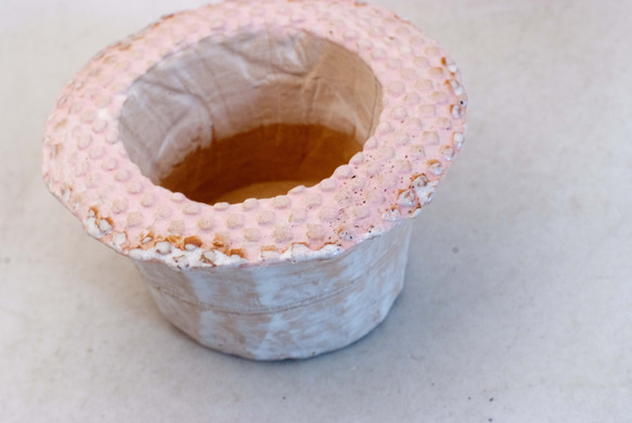 陶器製（2号ポット相当)  #多肉植物 の欲しがる 植木鉢 PScd-ピンク 5079 2枚目の画像