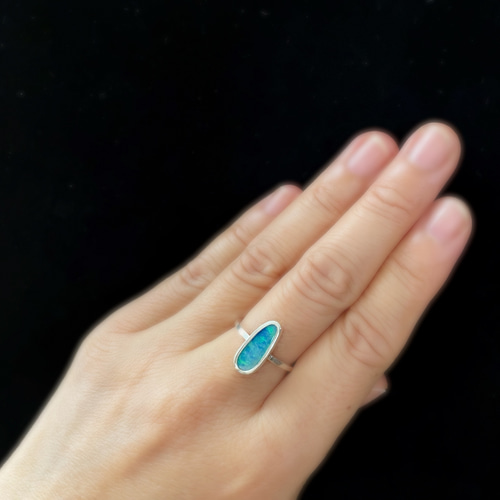 オパール色のシルバーリング size 12 オパール色のシルバーリング size 12 シルバー リング