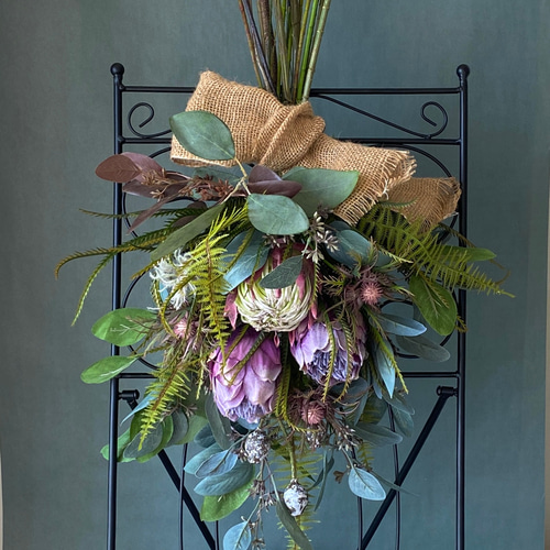 ✨ご注文後にお作りいたします✨ネィティブ グリーンリース<大きめ>