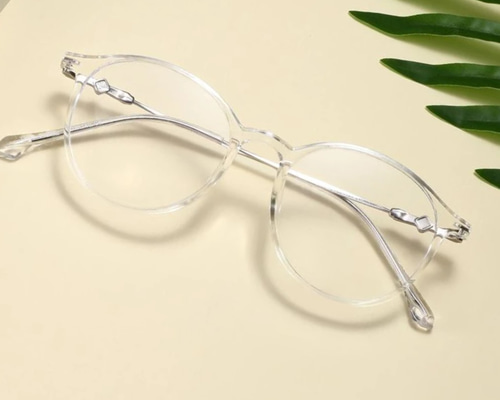 メガネのプリンス眼鏡カラーレンズ遠近両用めがね度付きクリアフレーム