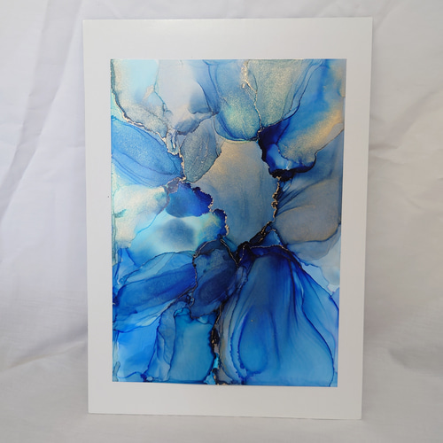 アルコールインクアート 原画 ② アルコールインクアート原画パネル『Blue』 | STUDIO 0