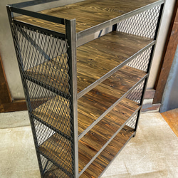 アイアンラック［C］シェルフ［幅60㎝×高さ120㎝×奥行き30