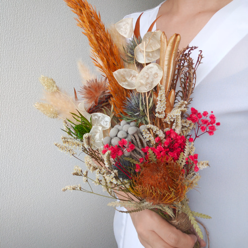 ブラウンスワッグ ドライフラワー プリザーブドフラワー ウエディング