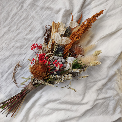 ブラウンスワッグ ドライフラワー プリザーブドフラワー ウエディング