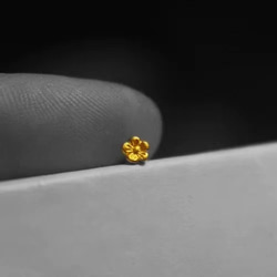 24K 24金　モザイクピアス 足金999刻印入り ebf7a6d37fcefb2dfafe3345e11cf3