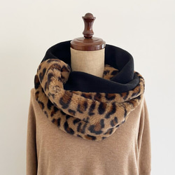 對秋冬時尚的影響☆。 .:* 時尚豹紋設計圍脖♡豹紋動物印花雙色 第4張的照片