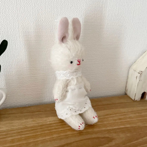 送料無料 テディベア うさぎ ウサギ ぬいぐるみ アンティーク モヘア