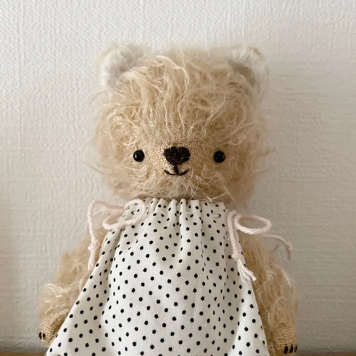 ハンドメイド アンティーク風 モヘアテディベア｜ドイツ製モヘアteddybear 送料無料 テディベア くま クマ ぬいぐるみ アンティーク モヘア