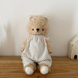 ハンドメイド♡テディベア 23㎝ モヘア グレーベージュ ぬいぐるみ c07ba8bb67ffc5572f436c054ac63f
