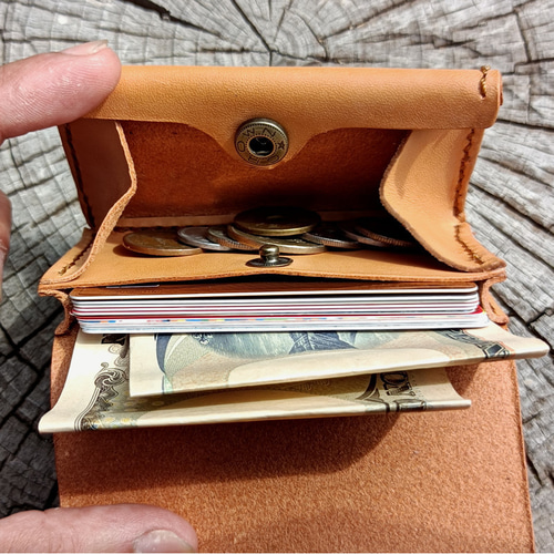 【新品未使用品】 フレンチカーフベルトケース ミニ財布 ベルトループ付き本革ミニウォレット ミニ財布 カードポケット コイン