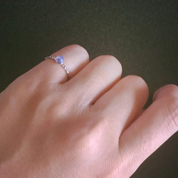 ◆SALE 【指輪】天然石のピンキーリング 4枚目の画像