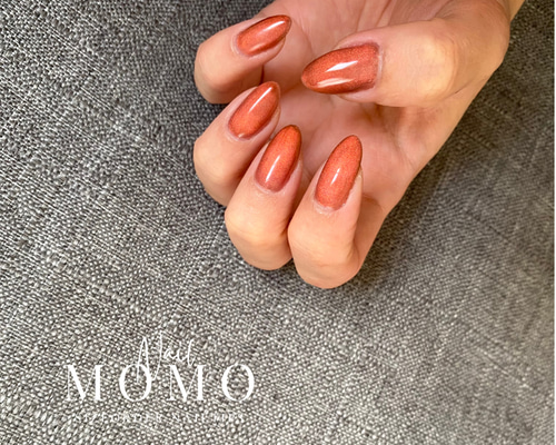 ブラッドオレンジ マグネット ニュアンス キラキラ 綺麗め カラフル  