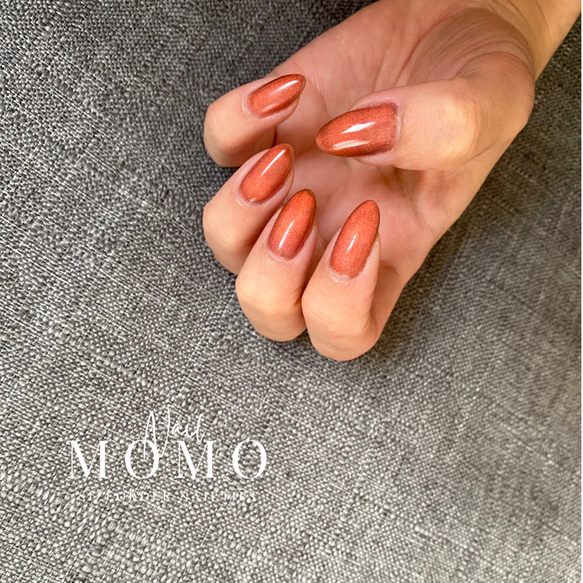 ブラッドオレンジ マグネット ニュアンス キラキラ 綺麗め カラフル  