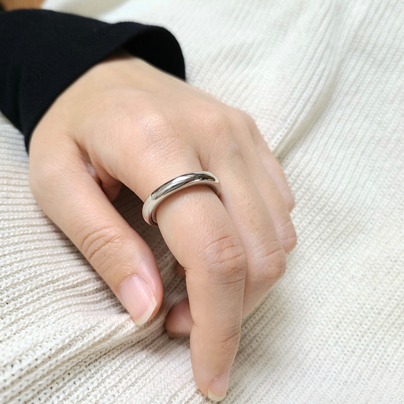 丸みのベーシックリング シルバー 《送料無料》 6枚目の画像