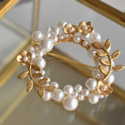 黃銅零件 x 珍珠胸針 #1 第2張的照片