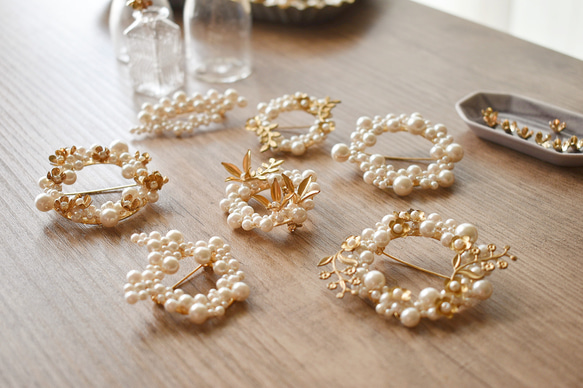 黃銅零件 x 珍珠胸針 #1 第13張的照片