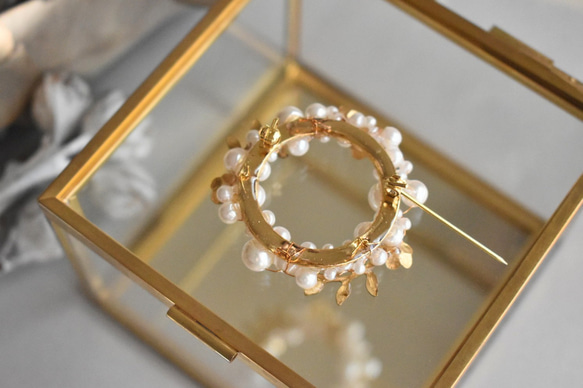 黃銅零件 x 珍珠胸針 #1 第5張的照片