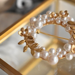 黃銅零件 x 珍珠胸針 #1 第4張的照片