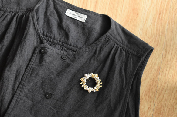 黃銅零件 x 珍珠胸針 #1 第10張的照片