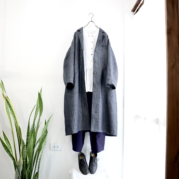 linen chino atelier coat 14枚目の画像