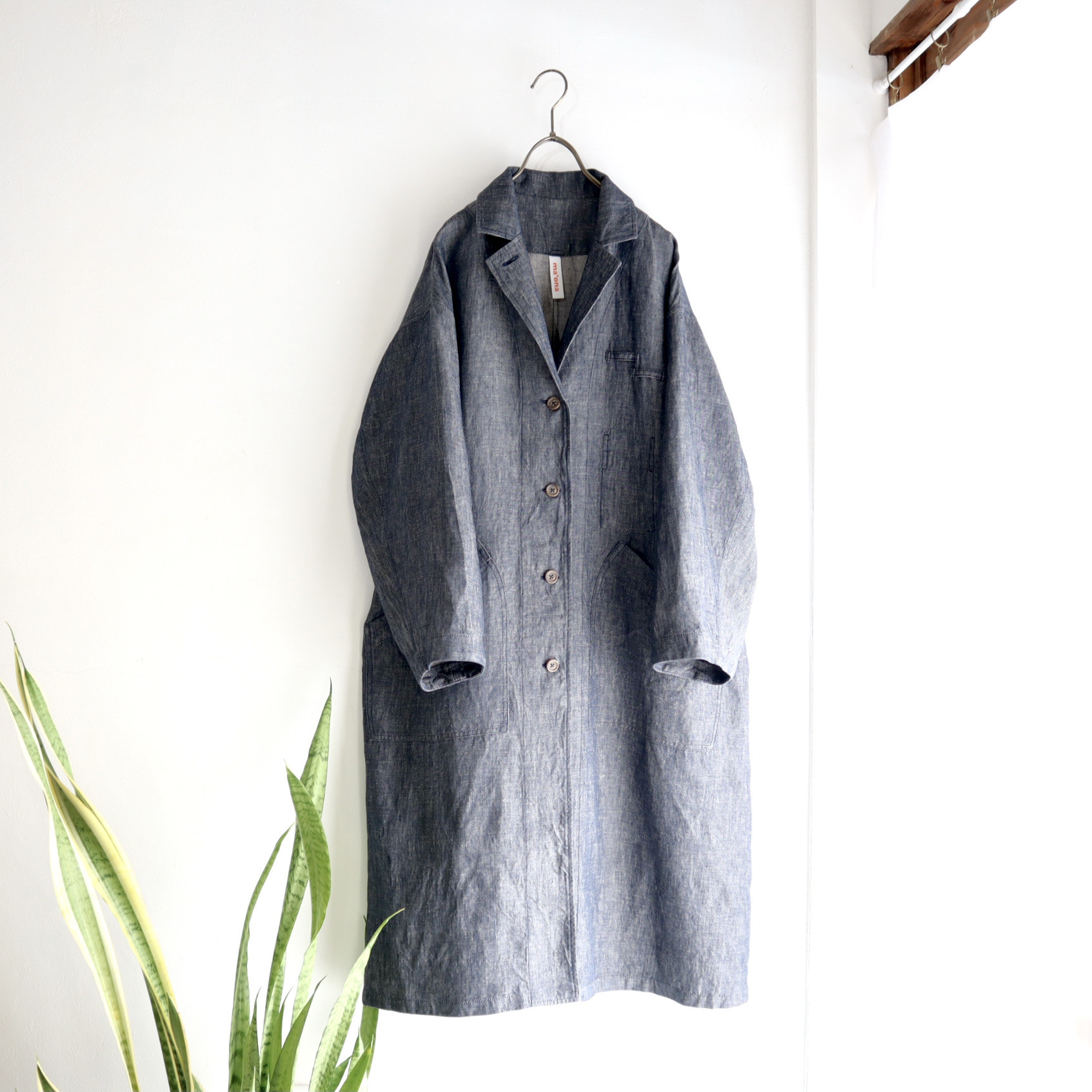 linen chino atelier coat