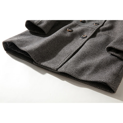 ツイードコート　コート　中綿コート　暖かい　グレー　S&M&L&XL #L099GY 7枚目の画像