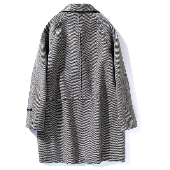 ツイードコート　コート　中綿コート　暖かい　グレー　S&M&L&XL #L099GY 2枚目の画像