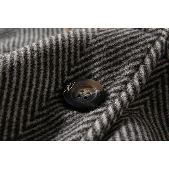 ツイードコート　コート　中綿コート　暖かい　グレー　S&M&L&XL #L099GY 9枚目の画像