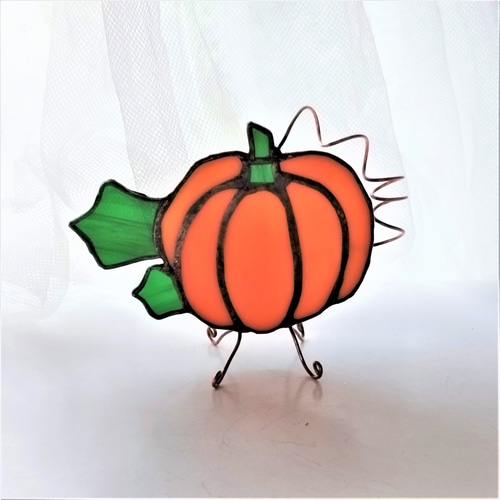 ステンドグラス　ハロウィンのパネル 壁掛け 窓掛け ハロウィン雑貨 パンプキン ステンドグラスパネル