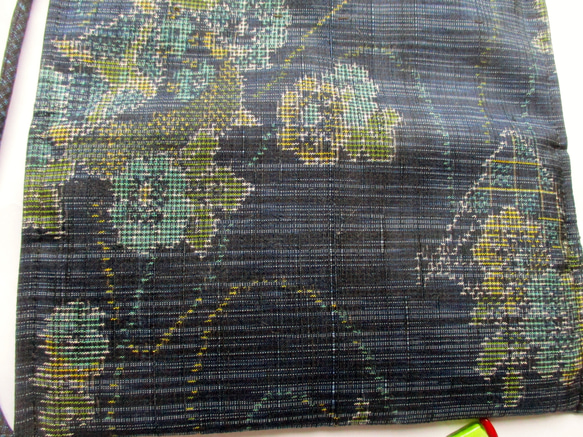 ６６１０　紬の着物で作った和風財布・ポーチ　#送料無料 12枚目の画像