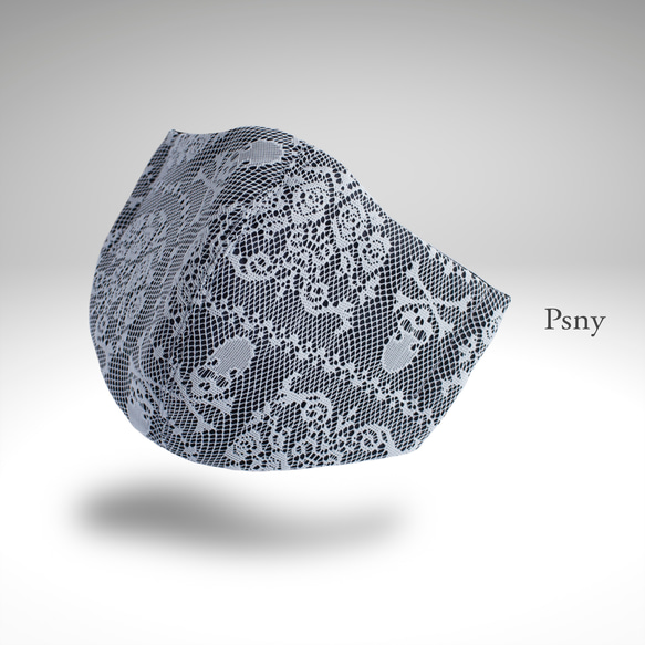 PSNY Skull（骷髏）白色蕾絲麵具配黑絲濾色骷髏面具 SP04 第1張的照片