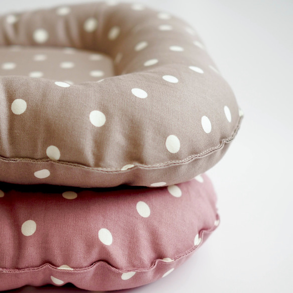 うさぎ用 ゴロンちょマット・ドットニュアンスカラー(クッション、ベッド) 4枚目の画像
