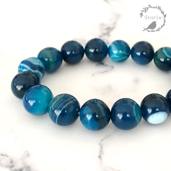 アンティークビーズ／アゲートブレスレット1200-1700年前 ルチルインアゲート ブレスレット14mm[T258-1506]