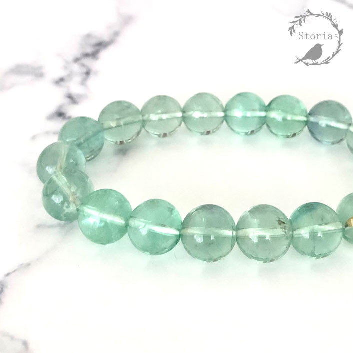 10mm グリーン フローライト（蛍石）ブレスレット