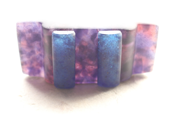 【再販】 ガラス製 書道具 墨床 紫＋(プラス) 5枚目の画像