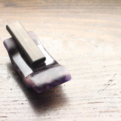 【再販】 ガラス製 書道具 墨床 紫＋(プラス) 8枚目の画像